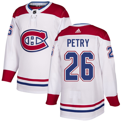 Adidas Canadiens #26 Jeff Petry White Road Authentic Stitched NHL Jersey