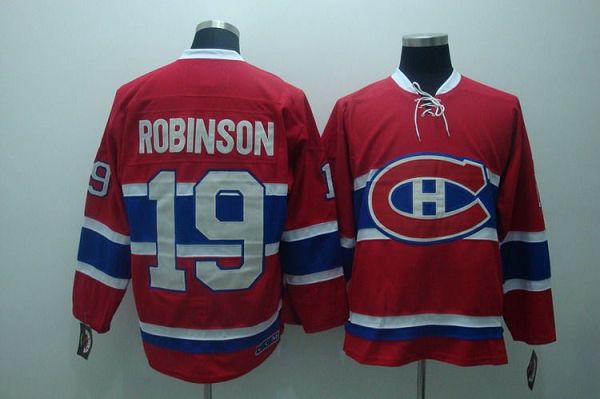 Canadiens #19 Larry Robinson Stitched Red CH CCM Throwback NHL Jersey