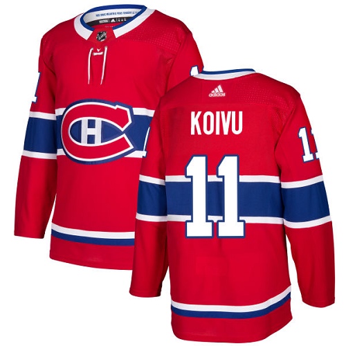 Adidas Canadiens #11 Saku Koivu Red Home Authentic Stitched NHL Jersey