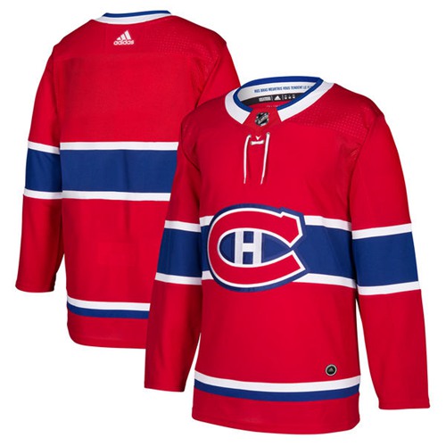 Adidas Canadiens Blank Red Home Authentic Stitched NHL Jersey - Click Image to Close