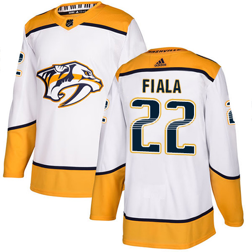 Adidas Predators #22 Kevin Fiala White Road Authentic Stitched NHL Jersey