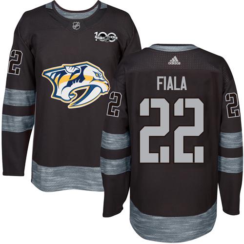 Adidas Predators #22 Kevin Fiala Black 1917-2017 100th Anniversary Stitched NHL Jersey