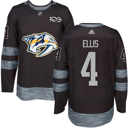 Adidas Predators #4 Ryan Ellis Black 1917-2017 100th Anniversary Stitched NHL Jersey