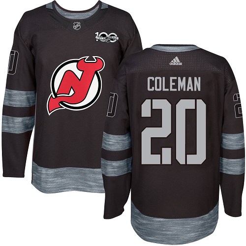 Adidas Devils #20 Blake Coleman Black 1917-2017 100th Anniversary Stitched NHL Jersey