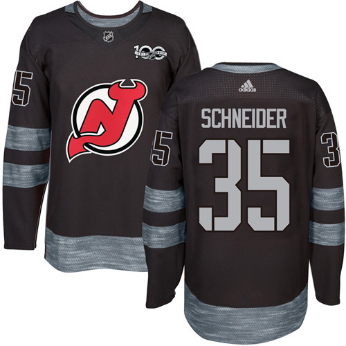 Adidas Devils #35 Cory Schneider Black 1917-2017 100th Anniversary Stitched NHL Jersey - Click Image to Close