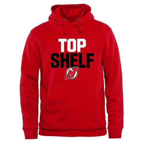 New Jersey Devils Top Shelf Pullover Hoodie Scarlet