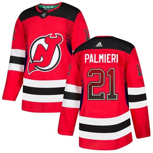 Adidas Devils #21 Kyle Palmieri Red Home Authentic Drift Fashion Stitched NHL Jersey