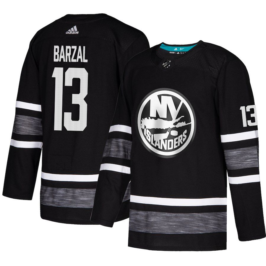 Adidas Islanders #13 Mathew Barzal Black Authentic 2019 All-Star Stitched NHL Jersey - Click Image to Close