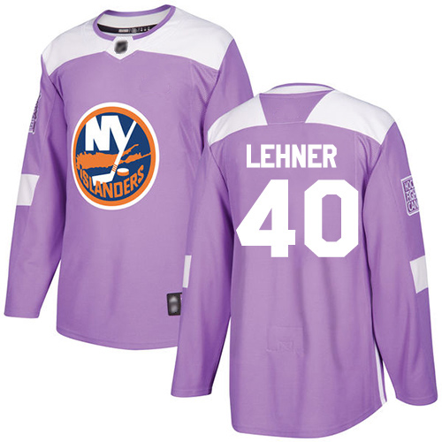 Adidas Islanders #40 Robin Lehner Purple Authentic Fights Cancer Stitched NHL Jersey