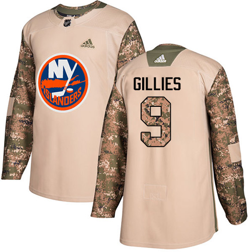 Adidas Islanders #9 Clark Gillies Camo Authentic 2017 Veterans Day Stitched NHL Jersey