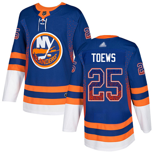 Adidas Islanders #25 Devon Toews Royal Blue Home Authentic Drift Fashion Stitched NHL Jersey