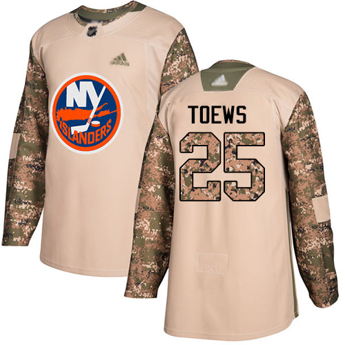 Adidas Islanders #25 Devon Toews Camo Authentic 2017 Veterans Day Stitched NHL Jersey