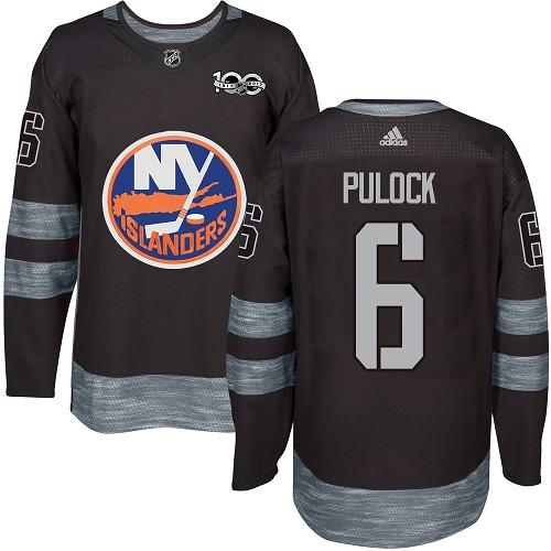 Adidas Islanders #6 Ryan Pulock Black 1917-2017 100th Anniversary Stitched NHL Jersey - Click Image to Close