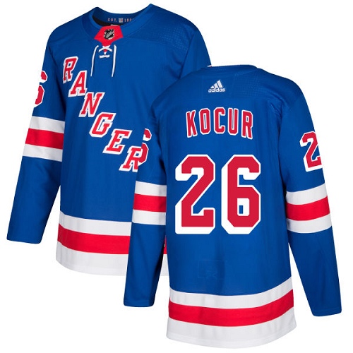 Adidas Rangers #26 Joe Kocur Royal Blue Home Authentic Stitched NHL Jersey