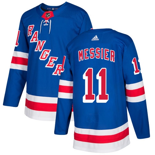 Adidas Rangers #11 Mark Messier Royal Blue Home Authentic Stitched NHL Jersey - Click Image to Close