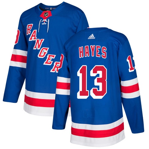 Adidas Rangers #13 Kevin Hayes Royal Blue Home Authentic Stitched NHL Jersey - Click Image to Close