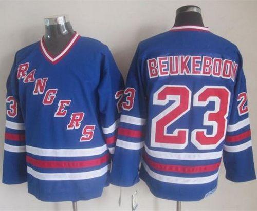 Rangers #23 Jeff Beukeboom Blue CCM Heroes Of Hockey Alumni Stitched NHL Jersey - Click Image to Close