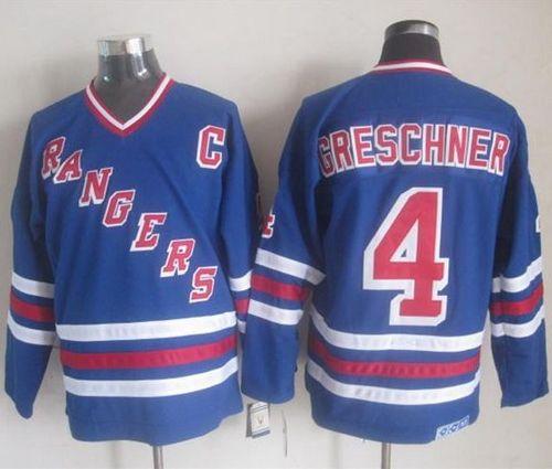 Rangers #4 Ron Greschner Blue CCM Heroes Of Hockey Alumni Stitched NHL Jersey