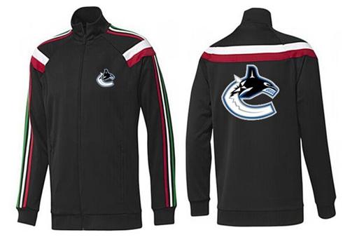 NHL Vancouver Canucks Zip Jackets Black-2 - Click Image to Close