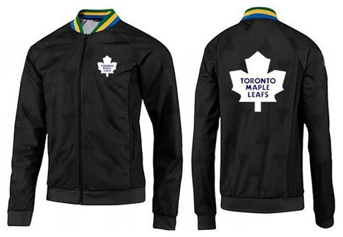 NHL Toronto Maple Leafs Zip Jackets Black-3 - Click Image to Close