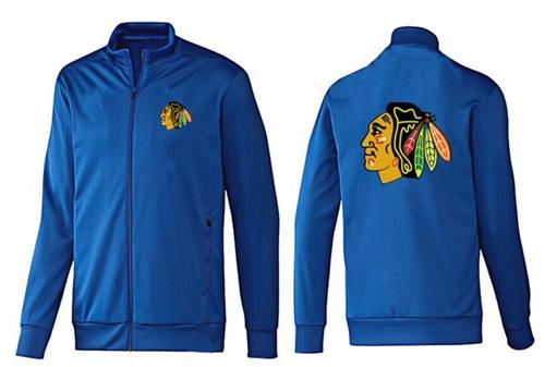 NHL Chicago Blackhawks Zip Jackets Blue-1 - Click Image to Close