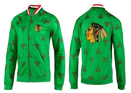 NHL Chicago Blackhawks Zip Jackets Green-2 - Click Image to Close