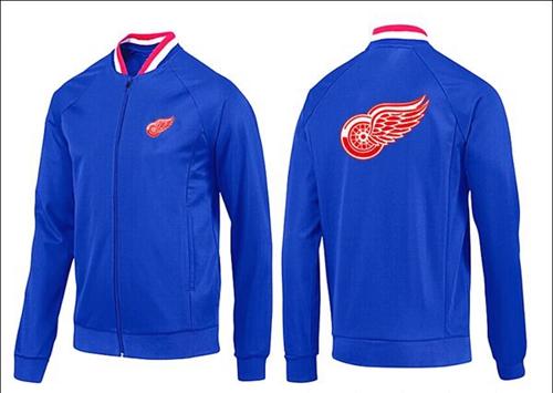 NHL Detroit Red Wings Zip Jackets Blue-1 - Click Image to Close