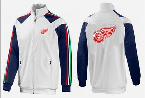 NHL Detroit Red Wings Zip Jackets White-2