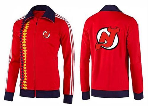 NHL New Jersey Devils Zip Jackets Orange-2