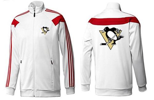 NHL Pittsburgh Penguins Zip Jackets White-2 - Click Image to Close