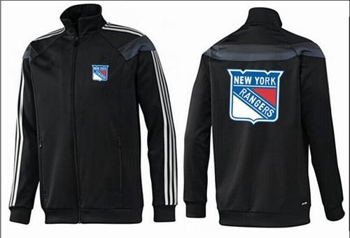 NHL New York Rangers Zip Jackets Black-1 - Click Image to Close