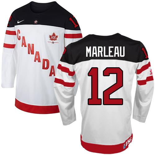 Olympic CA. #12 Patrick Marleau White 100th Anniversary Stitched NHL Jersey