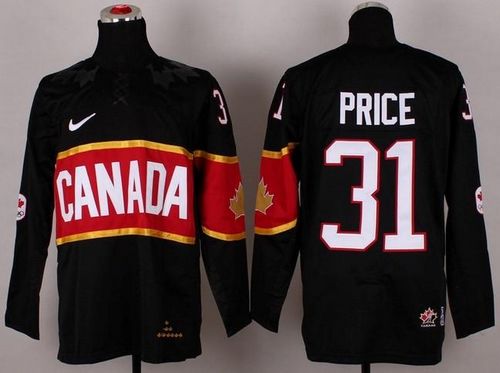 Olympic 2014 CA. #31 Carey Price Black Stitched NHL Jersey - Click Image to Close