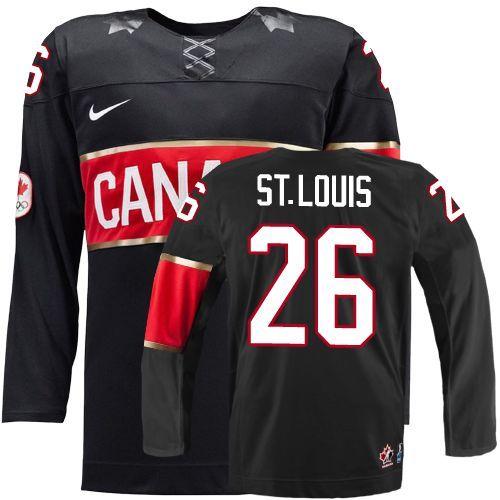 Olympic 2014 CA. #26 Martin St. Louis Black Stitched NHL Jersey