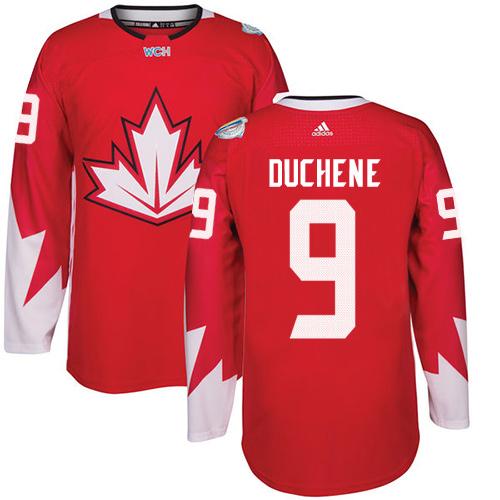 Team CA. #9 Matt Duchene Red 2016 World Cup Stitched NHL Jersey