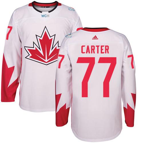 Team CA. #77 Jeff Carter White 2016 World Cup Stitched NHL Jersey - Click Image to Close