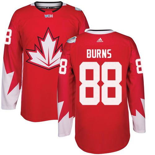 Team CA. #88 Brent Burns Red 2016 World Cup Stitched NHL Jersey