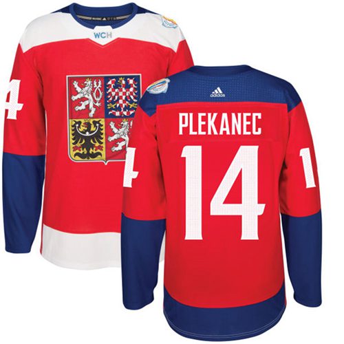 Team Czech Republic #14 Tomas Plekanec Red 2016 World Cup Stitched NHL Jersey - Click Image to Close