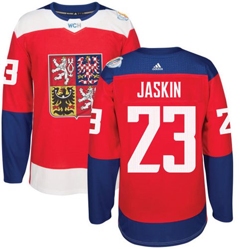 Team Czech Republic #23 Dmitrij Jaskin Red 2016 World Cup Stitched NHL Jersey - Click Image to Close