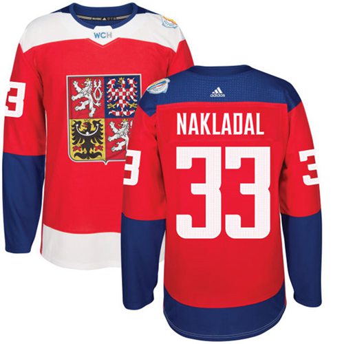 Team Czech Republic #33 Jakub Nakladal Red 2016 World Cup Stitched NHL Jersey - Click Image to Close