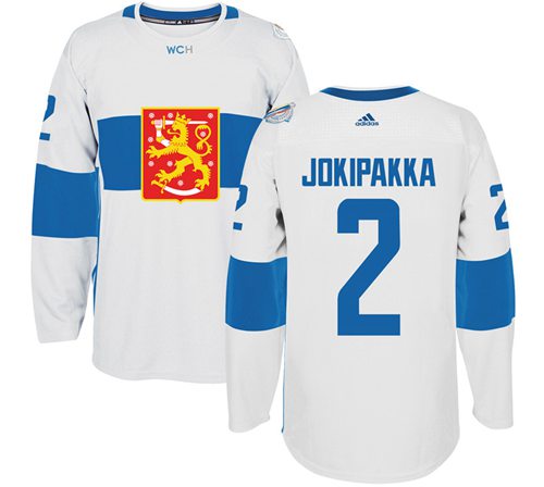 Team Finland #2 Jyrki Jokipakka White 2016 World Cup Stitched NHL Jersey - Click Image to Close