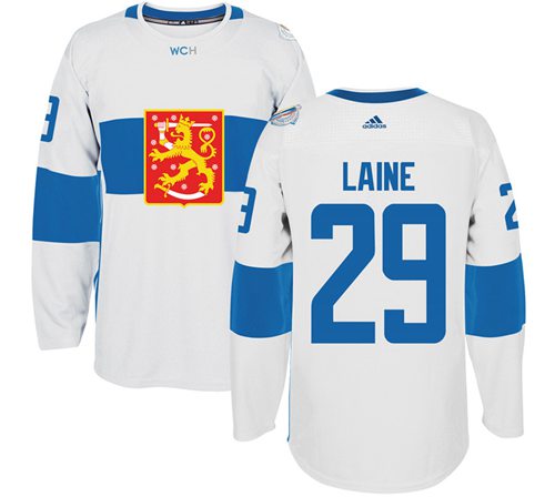 Team Finland #29 Patrik Laine White 2016 World Cup Stitched NHL Jersey - Click Image to Close