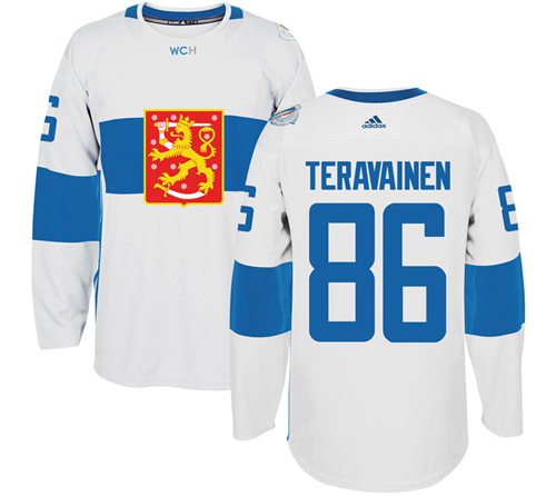 Team Finland #86 Teuvo Teravainen White 2016 World Cup Stitched NHL Jersey - Click Image to Close