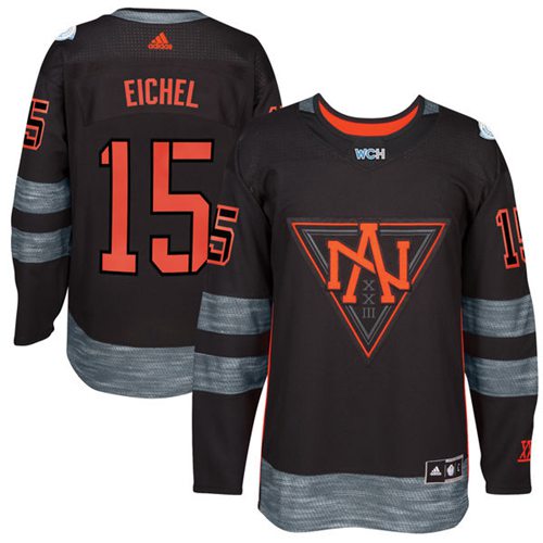 Team North America #15 Jack Eichel Black 2016 World Cup Stitched NHL Jersey