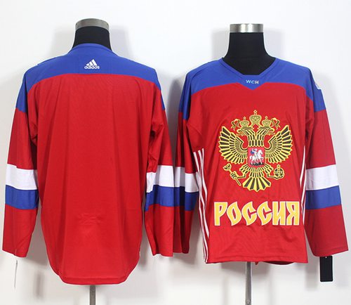 Team Russia Blank Red 2016 World Cup Stitched NHL Jersey