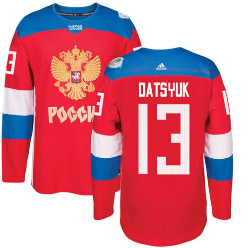 Team Russia #13 Pavel Datsyuk Red 2016 World Cup Stitched NHL Jersey