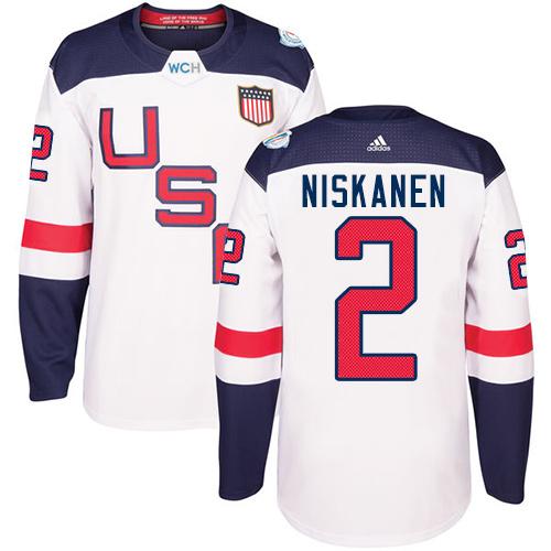 Team USA #2 Matt Niskanen White 2016 World Cup Stitched NHL Jersey