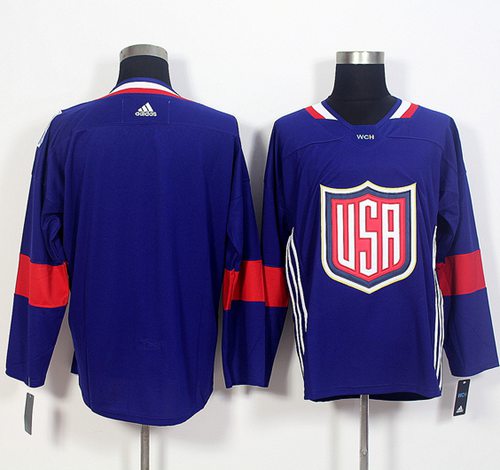 Team USA Blank Navy Blue 2016 World Cup Stitched NHL Jersey - Click Image to Close