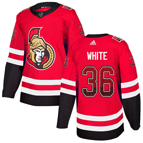 Adidas Senators #36 Colin White Red Home Authentic Drift Fashion Stitched NHL Jersey