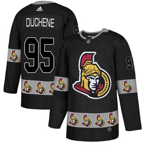 Adidas Senators #95 Matt Duchene Black Authentic Team Logo Fashion Stitched NHL Jersey - Click Image to Close